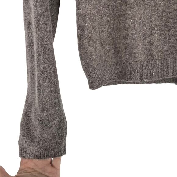 Glam Souls Cashmere Wool Blend Cardigan Rhinestone Brown Size S/M - Picture 7 of 9